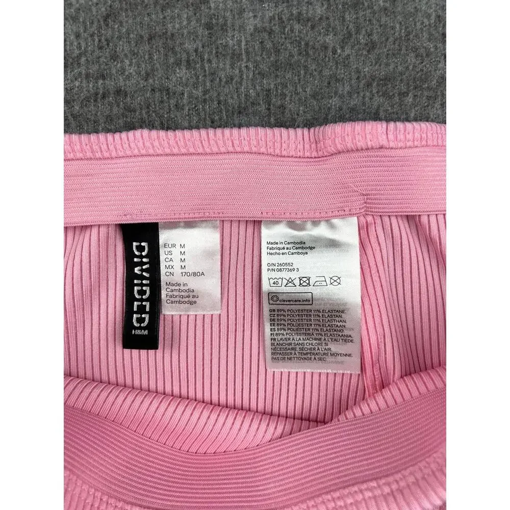 H&M Divided Women's Pink‎ Ribbed Skirt Size Medium